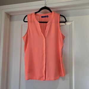 Apt. 9 Coral Sleeveless Button-Front Blouse